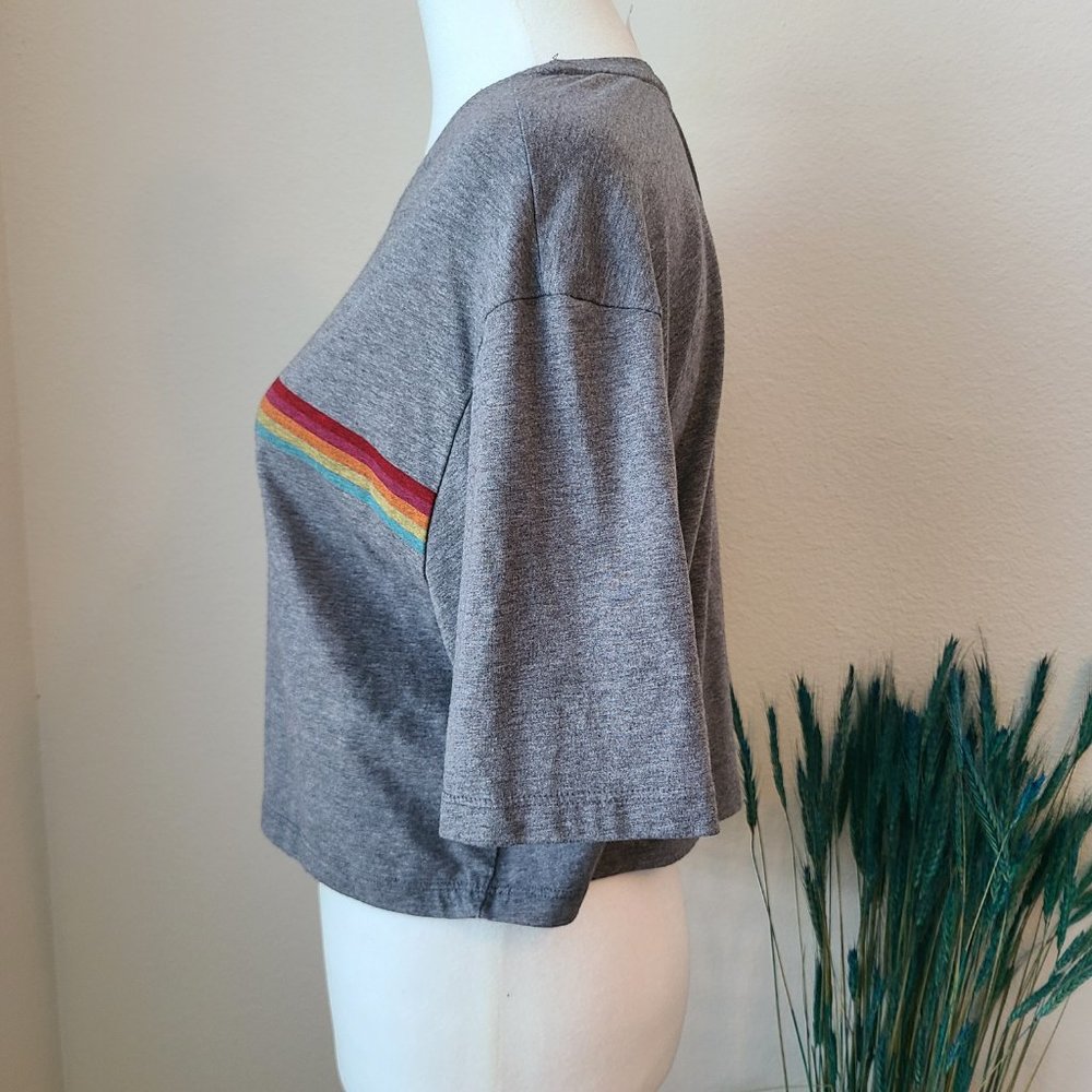 Fabletics Stripped Cropped Tee - image 6